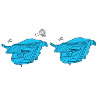 OEM 2018 Ford Police Interceptor Utility Fog Lamp Assembly Diagram - FB5Z-15201-G