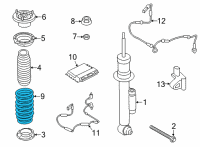 OEM BMW M850i xDrive Gran Coupe REAR COIL SPRING Diagram - 33-53-6-891-965