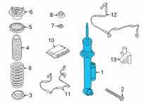 OEM BMW 840i Gran Coupe SPRING STRUT REAR LEFT VDC Diagram - 37-10-6-878-127