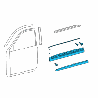 OEM 2018 Toyota Land Cruiser Body Side Molding Diagram - 75072-60140