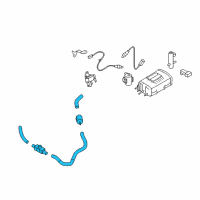 OEM 2009 Nissan Cube Hose-EVAPO Control Diagram - 14912-1FL0A