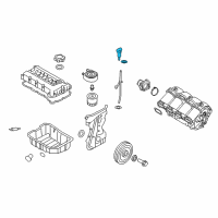 OEM Hyundai Santa Fe Sport Oil Level Gauge Rod Assembly Diagram - 26611-2G040