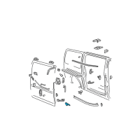 OEM 2005 Chevrolet Express 1500 Rear Side Door Lock Actuator Diagram - 15841667