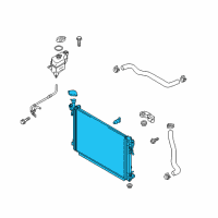 OEM 2019 Kia Sedona Radiator Assembly Diagram - 25310A9050