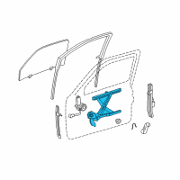 OEM 2014 Toyota Tacoma Window Regulator Diagram - 69802-04040