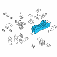 OEM Hyundai Tucson Console Assembly-Floor Diagram - 84610-D3000-YAK