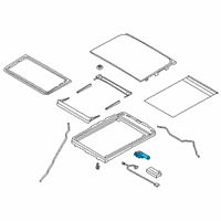 OEM 2020 Ford Explorer Window Shade Motor Diagram - LB5Z-15790-B