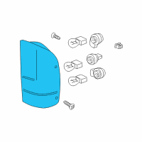 OEM 2007 Ford Ranger Tail Lamp Assembly Diagram - 1L5Z-13404-CA