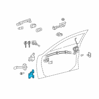 OEM 2009 Toyota Tacoma Lower Hinge Diagram - 68740-AC010