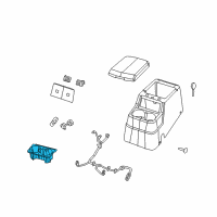 OEM Dodge Durango CUPHOLDER Diagram - 68003810AA