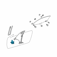 OEM Lexus IS250 Motor Assy, Power Window Regulator, RH Diagram - 85710-53070