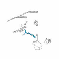 OEM 2012 Jeep Grand Cherokee Hose-Windshield Washer Diagram - 55079143AC