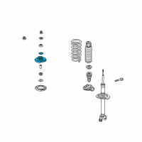 OEM 2004 Acura TL Base, Rear Shock Absorber Mounting Diagram - 52675-SEP-A02