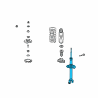 OEM 2011 Acura TL Shock Absorber Unit, Rear Diagram - 52611-TK4-A02