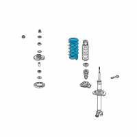 OEM 2010 Acura TL Spring, Rear Diagram - 52441-TK4-A02