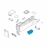 OEM Kia Optima Cup Holder Assembly Diagram - 846202G400J7