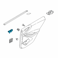 OEM Hyundai Ioniq Interior Door Handle Assembly, Left Diagram - 82610-G2010-VCS