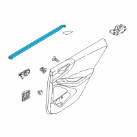 OEM 2020 Hyundai Ioniq Weatherstrip-Rear Door Belt Inside LH Diagram - 83231-G2000