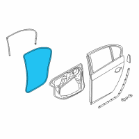 OEM BMW 528i Door Weatherstrip, Rear Diagram - 51-22-7-033-795