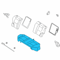 OEM 2000 Nissan Sentra Cushion Assembly Rear Seat Diagram - 88300-5M104