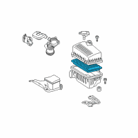 OEM 2010 Toyota Camry Filter Element Diagram - 17801-YZZ02