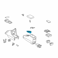 OEM Toyota Camry Cup Holder Diagram - 58837-AA011-B0