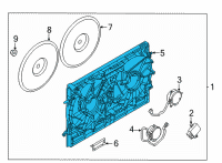 OEM Nissan Rogue Shroud Assy-Radiator Diagram - 21483-6RA0A