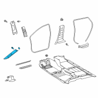 OEM 2011 Toyota Matrix Windshield Pillar Trim Diagram - 62211-02260-B0