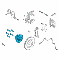 OEM Ford Police Interceptor Utility Front Hub & Bearing Diagram - LB5Z-1109-A