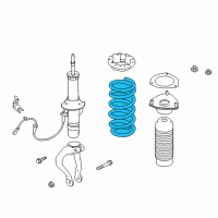 OEM Infiniti Q60 Front Spring Diagram - 54010-5CH0C