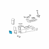 OEM Ford Escape Rear Cup Holder Diagram - 5L8Z-7813562-AAB