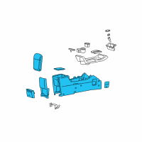 OEM 2005 Ford Escape Console Assembly Diagram - 5L8Z-78045A36-AAA