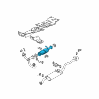 OEM 1999 Chevrolet S10 3Way Catalytic Convertor Assembly Diagram - 25175920