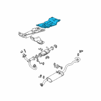 OEM 2002 Chevrolet S10 Shield, Exhaust Muffler Heat Diagram - 15995636