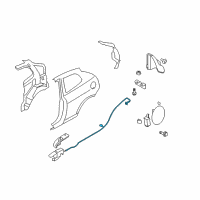 OEM 2008 Hyundai Accent Catch & Cable Assembly-Fuel Filler Diagram - 81590-1E200