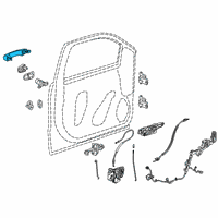 OEM 2019 GMC Sierra 1500 Handle, Outside Diagram - 13526759