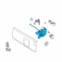 OEM 2001 Chevrolet Tracker Back Door Latch Assembly (On Esn) Diagram - 91177711