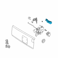 OEM 2001 Chevrolet Tracker Handle, Outside Diagram - 30021408