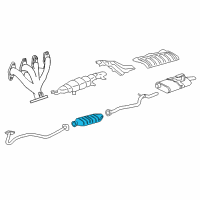 OEM 1996 Chevrolet Cavalier 3Way Catalytic Convertor Assembly Diagram - 25317333