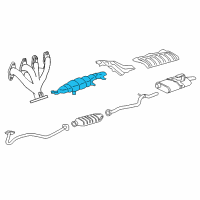 OEM 1999 Pontiac Sunfire Shield Asm-Catalytic Converter Heat Diagram - 22602156