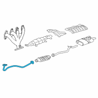 OEM 1996 Chevrolet Cavalier Exhaust Manifold Pipe Assembly Diagram - 24575941