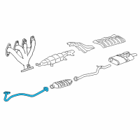 OEM 1996 Pontiac Sunfire Exhaust Manifold Pipe Assembly Diagram - 24575941