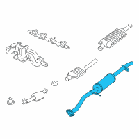 OEM 2006 Mercury Mariner Resonator W/Pipe Diagram - 5E6Z-5A212-BA