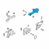 OEM 2022 Hyundai Veloster N Bracket Assembly-Roll Rod Diagram - 21950-K9000