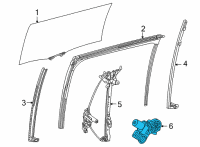 OEM 2022 Toyota Sienna Window Motor Diagram - 85710-08070