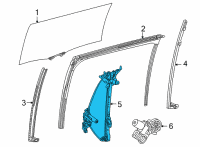 OEM 2022 Toyota Sienna Window Regulator Diagram - 69803-08030