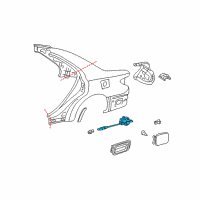 OEM 2003 Lexus ES300 Lock Assy, Fuel Lid W/Motor Diagram - 77030-33050