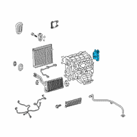 OEM Lexus RX450hL Air Conditioner Radiator Damper Servo Sub Assembly, No.1 Diagram - 87106-0E100