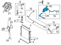 OEM 2020 Hyundai Sonata Reservoir Tank Assembly Diagram - 25429-L0250