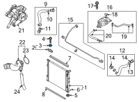 OEM 2022 Hyundai Tucson Insulator-Radiator Mounting, Upper Diagram - 25335-2P000